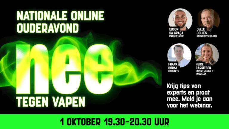 Nationale ouderavond Nee tegen vapen